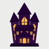 casa fantasma animada vector clipart para ilustración de halloween