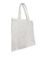 tote bag on white background isolated Cloth bags instead of plastic bags for environmentally friendly shopping. object clipping path photo