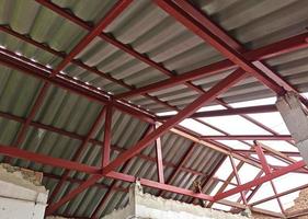 steel roof truss structure for building construction photo