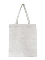 tote bag on white background isolated Cloth bags instead of plastic bags for environmentally friendly shopping. object clipping path photo