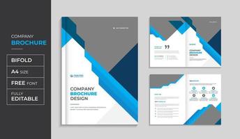 Geometric corporate business profile template creative company business fold brochure book cover page annual report abstract colorful magazine layout a4 multipurpose advertising marketing agency vector