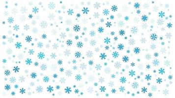 Snowflakes background pattern in blue color, Vector Christmas and New Year decoration background, winter snow pattern vector illustration