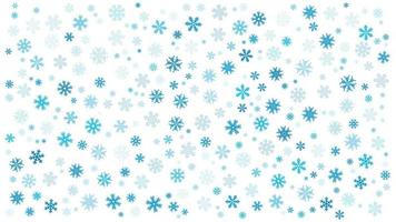 Snowflakes background pattern in blue color, Vector Christmas and New Year decoration background, winter snow pattern vector illustration