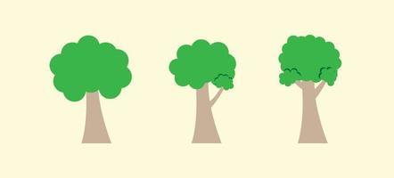 illustration of a tree set vector