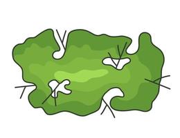 Tree for architectural floor plans. Entourage design. vector