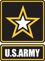 U.S.ARMY and five-pointed star. sticker with the inscription U.S.ARMY. vector