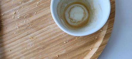 white cup of tasty and aromatic Brazilian breakfast photo