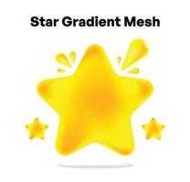 Star Mesh Gradient for Review Rating or Illustration vector