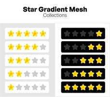 Star Mesh Gradient for Review Rating or Illustration vector