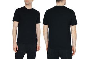 Two side of  Black t-shirts with copy space photo