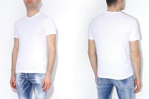 men's two side t-shirts mockup. Design template.mockup photo