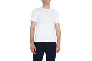 White t-shirts with copy space on gray background photo