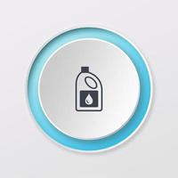 Play button  white color  fuel can digital design logo icon photo