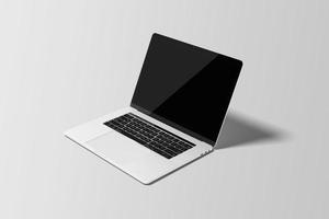 Clean laptop mockup blank photo