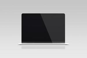 Clean laptop mockup blank photo