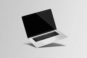 Clean laptop mockup blank photo