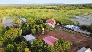 Areal view of mountain nature in Thailand. forest city. photo