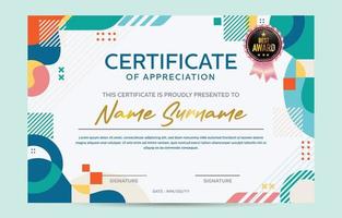 Certificate of Appreciation Template Design vector