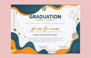 diseño de plantilla de certificado de graduación vector