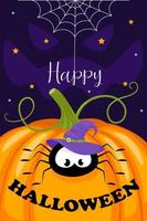 Happy Halloween. Vector illustration design template for banner or poster. Halloween concept.