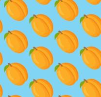 Seamless pattern with apricots. Ripe fruit apricot. Concept of design of ornaments for fabric, paper. Realistic vector illustration.