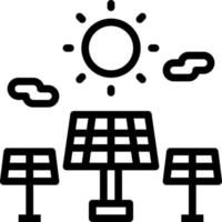 outline solar panel vector