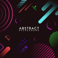 Abstract geometric gradient background with colorful vector