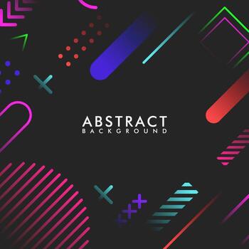 Abstract geometric gradient background with colorful vector