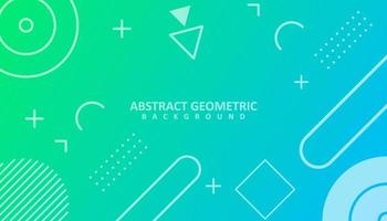 Blue and green geometric background design vector