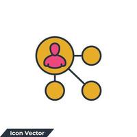 network icon logo vector illustration. Social network symbol template for graphic and web design collection