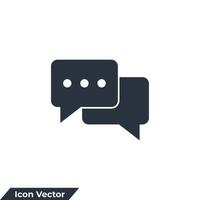 Chat Bubble icon logo vector illustration. Talk bubble speech symbol template for graphic and web design collection