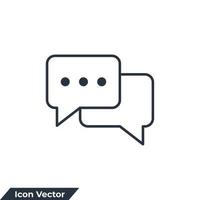 Chat Bubble icon logo vector illustration. Talk bubble speech symbol template for graphic and web design collection