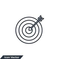 target icon logo vector illustration. Aim, Target and Goal symbol template for graphic and web design collection