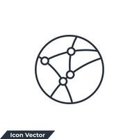 network icon logo vector illustration. Global technology or social network symbol template for graphic and web design collection