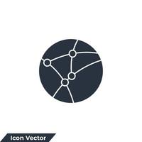 network icon logo vector illustration. Global technology or social network symbol template for graphic and web design collection