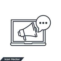 advertising icon logo vector illustration. digital marketing symbol template for graphic and web design collection