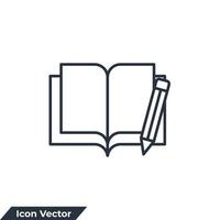 ilustración de vector de logotipo de icono de escritura. plantilla de símbolo de redacción para la colección de diseño gráfico y web