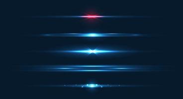 Horizontal lens flares pack. Laser beams, horizontal light rays. beautiful light flares. glowing streaks on dark. luminous abstract sparkling lined background. glowing streaks. vector design