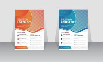 Modern flyer layout template with an A4 format, corporate business advertising vector abstract design, annual report, or leaflet.