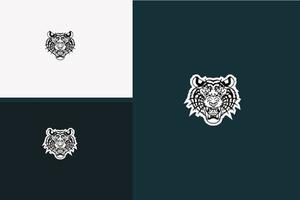 head tiger angry vector illustration design