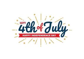 4th of july logo illustration vector