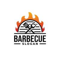 Barbecue logo design vector