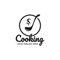 Cooking logo design vector. Ladle logo vector