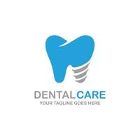 Ilustración de vector de diseño de logotipo de cuidado dental. logotipo dental. logotipo de ortodoncia