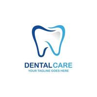 Ilustración de vector de diseño de logotipo de cuidado dental. logotipo dental. logotipo de ortodoncia