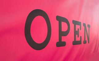 Open shop sign photo