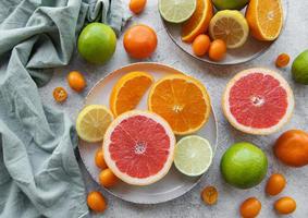 Fresh citrus fruits photo