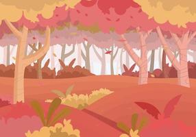 Fantasy cartoon jungle background. vector