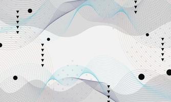 Flat abstract wave lines background. Vector illustration.