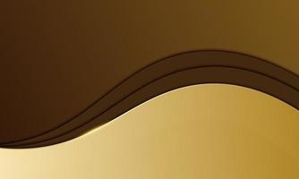 Golden and brown wave background. vector